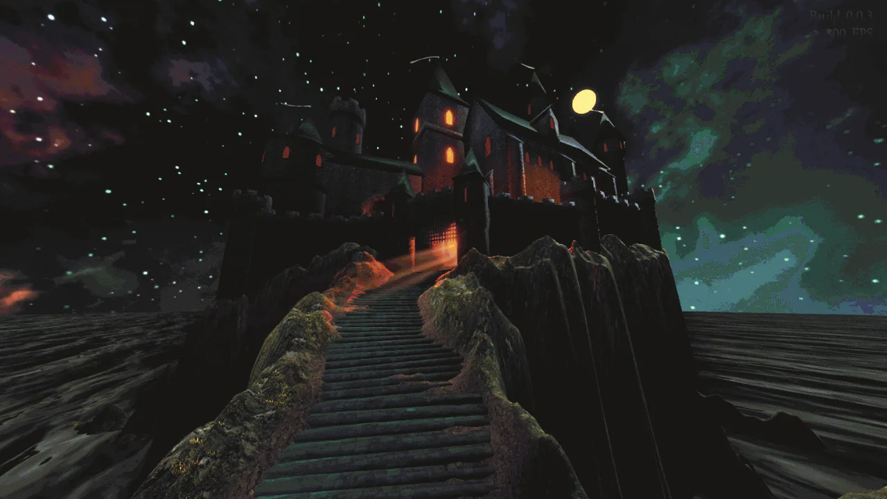 The keep above Saltgrave under the moon